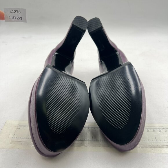 Maiyang Purple Round Toe T-Strap Platform Mary Jane Pumps Ankle Buckle Shoes - Picture 7 of 8